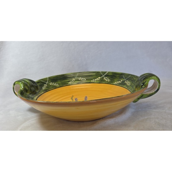 Hausenware by Mary Jane Mitchell 2001 Yellow Ceramic Serving‎ Bowl - Picture 5 of 11